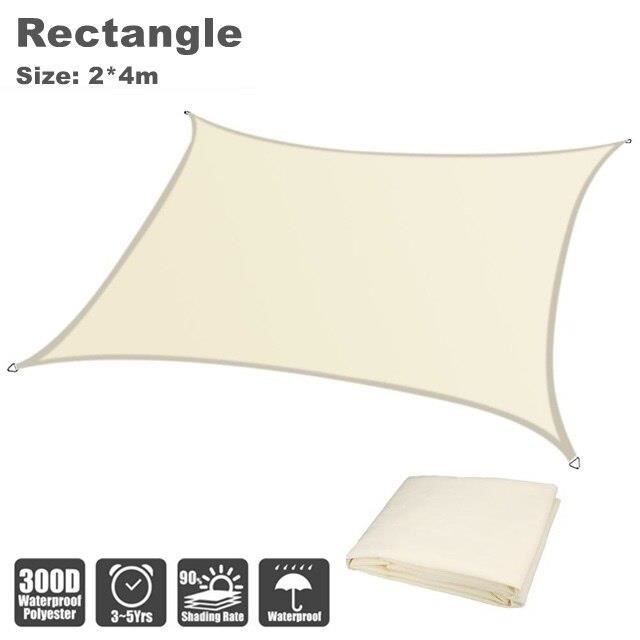 Filet D'ombrage HDPE Beige 8x12m - Perméable, Résistant Aux UV - Pour Pergola, Jardin, Serre