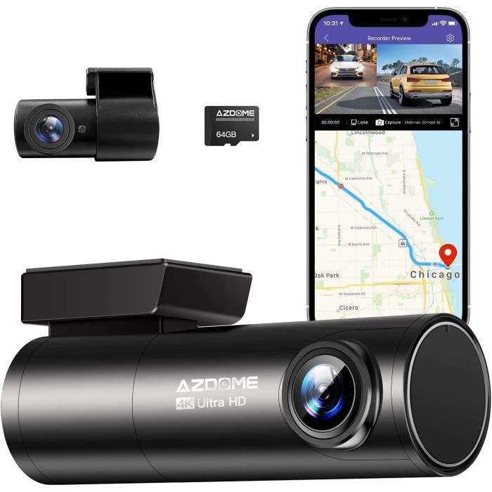 CAMERA EMBARQUEE Dashcam & Caméra de Recul[4K, 170°Avant+1080P, 150 ...