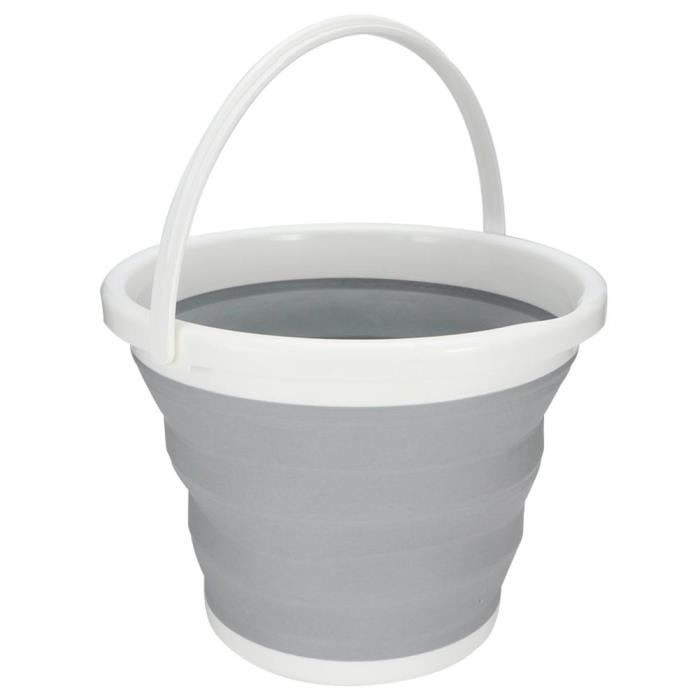 Poubelle De Bord,Seau Pliant Portable En Silicone,10l,lavage De Voiture,pêche En Plein Air