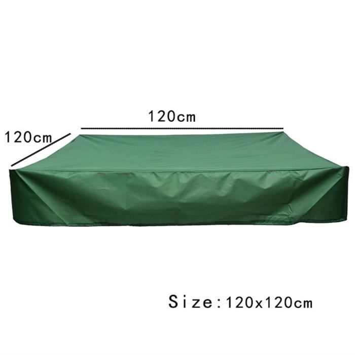 Bâche De Protection Pour Bac à Sable – Taille 180x180 Cm, Tissu Oxford, Cordon De Serrage, étanche à La Poussière