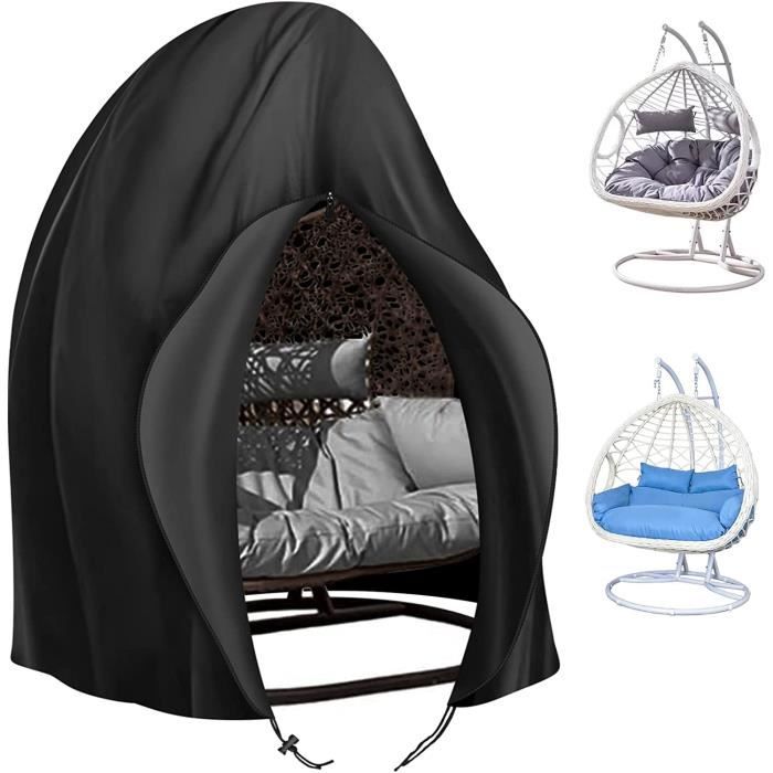 Housse De Protection Pour Chaise à Bascule - Tissu Oxford 420D Imperméable Et Résistant Aux UV - Dimensions 70x97x99 Cm - Noire
