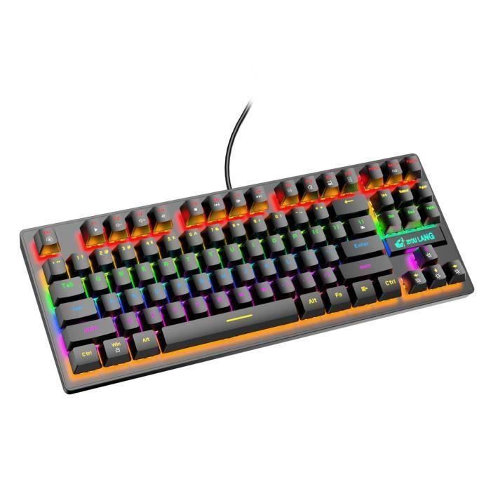 PUSOKEI Clavier de Jeu Mécanique à 60%, Clavier Filaire USB