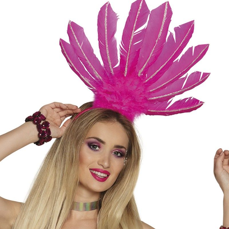 Serre-Tête Samba Rose Fluo Multicolor - BOLAND - Amérique du