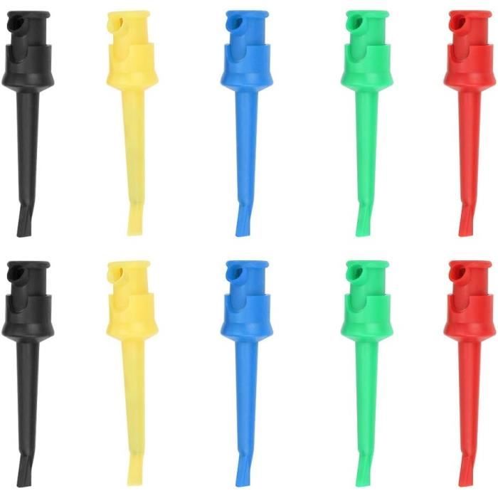 10 Pièces Multimètre Test Crochet Fil Kit Test Crochet Pince