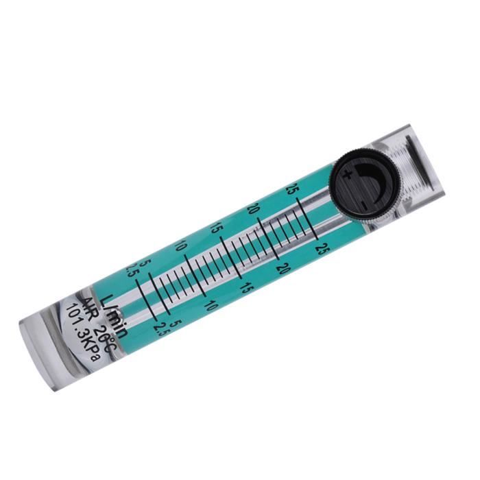 LZB -3WB, Rotamètre en verre pour liquide/eau/H2O, débitmètre avec valve de contrôle, il peut régler le débit (6-60 ml Pmin