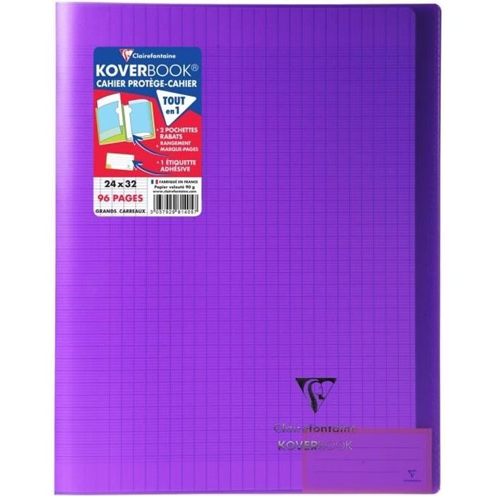 CLAIREFONTAINE - Cahier piqûre KOVERBOOK - 24 x 32 - 96 pages