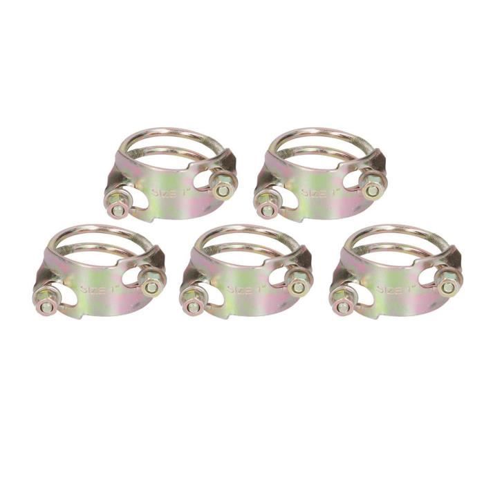 Dilwe Colliers De Serrage Double Fil 10Pcs Collier De Serrage En Fer dilwe-colliers-de-serrage-double-fil-10pcs-collier-de-serrage-en-fer