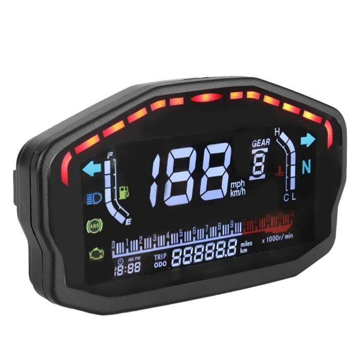 Compteur Moto Numérique 12V Pour YBR 125 - Compteur Kilométrique Et Jauge Essence LCD