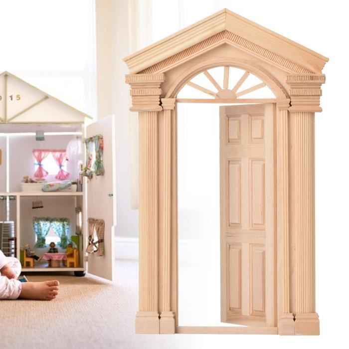 Ensemble Chambre De Poupée En Bois - Échelle 1:6 Pour Barbie - 12 Pièces - Neuf - Fait Main