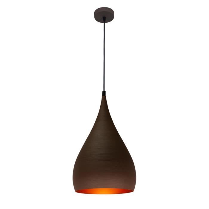 Lampe à Suspension Ronin Brun - Or - Fantasia - Ø 25 cm - Acier - Contemporain - Design