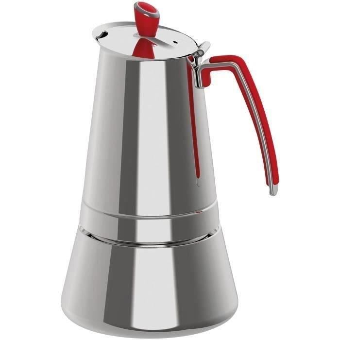 GAT Cafetière italienne induction 4 tasses Futura - Rouge
