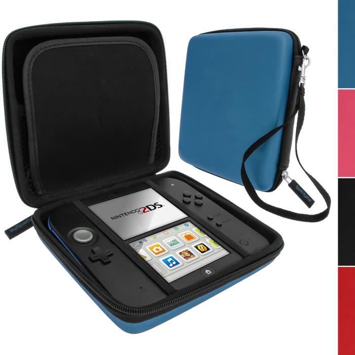 igadgitz Bleu EVA Étui Housse Case Cover Rigide pour Nintendo 2DS