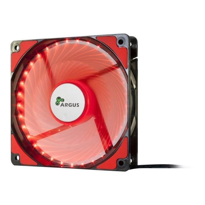 Ventilateur châssis - Argus - L-12025 - 120 mm - Rouge - Performance optimale