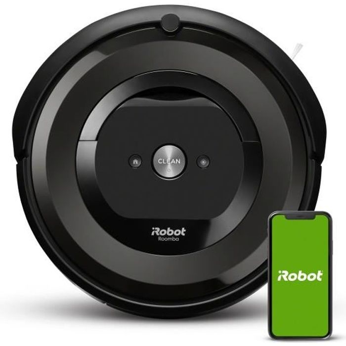 iRobot Roomba e6192 - Aspirateur robot - Bac 0,45L - Batterie Lithium-iOn - 2 brosses multi-surfaces - iRobot Home