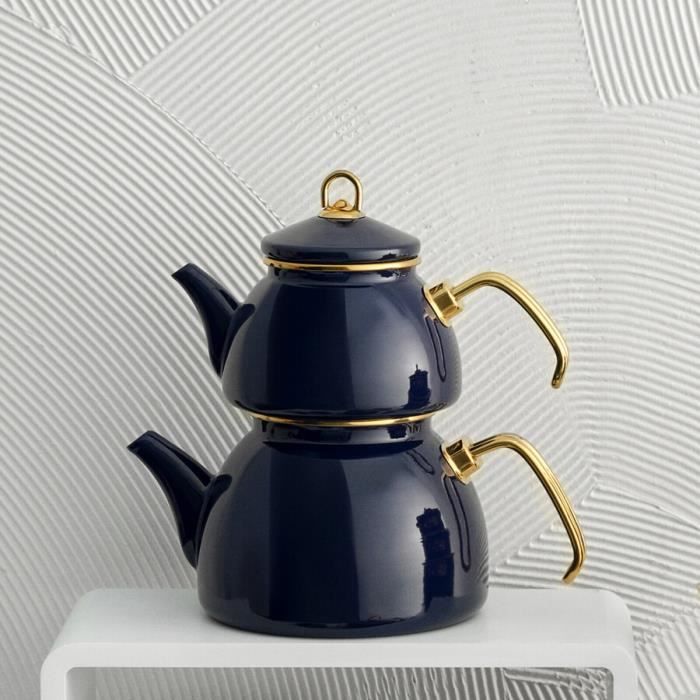 Petite Théière en Inox de qualité supérieure Couleur bleu marine