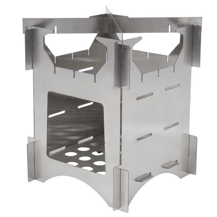 Camping Poêle Poêle Pliable Poêle à Dos Portable Mini Poêle En Bois En