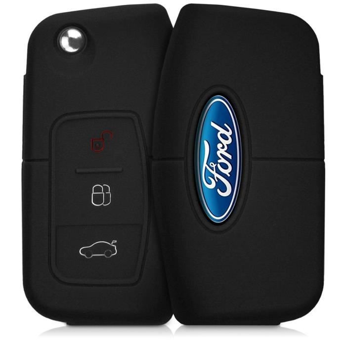 Coque Silicone Pour Clé Ford 3 Boutons - Protection Anti-rayures, Légère - Compatible Fiesta, Focus, Etc. - 9
