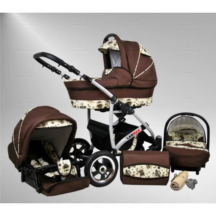 poussette trio marron
