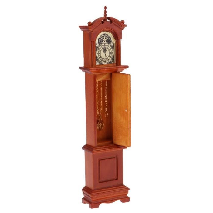 Meuble Régional Breton Miniature - Petite Horloge Ancienne (vers 1950)