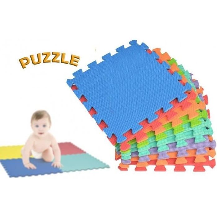 Tapis Puzzle En Mousse épaisse 30x30 Cm - Carreaux Emboîtables Gris Foncé | Revêtement Sol Chambre Enfant, Salon, Salle De Jeux - 5