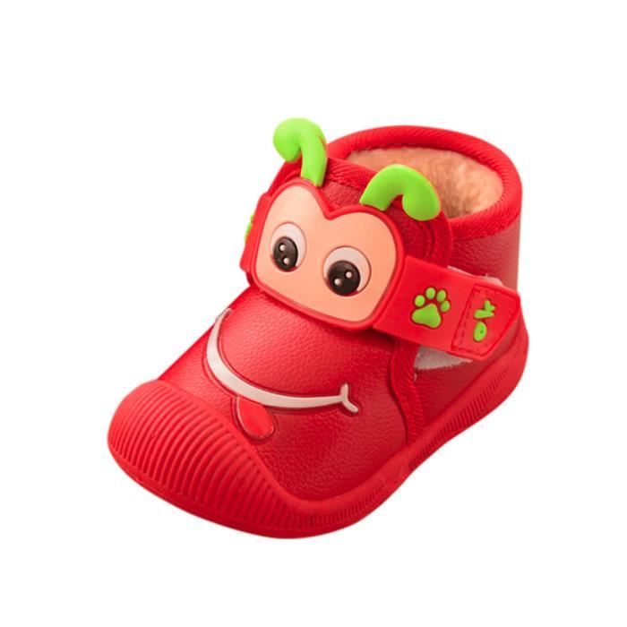 Banconre Enfants Nouveau Ne Dessin Anime Troupeau Chaud Bebe Filles Chaussures Baskets Bottes Rouge Xyyrd Rouge Cdiscount