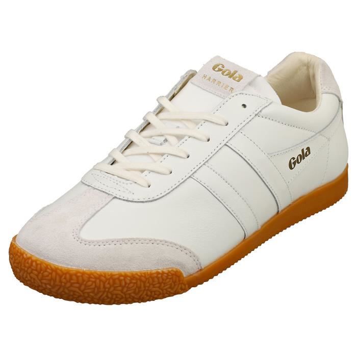 Gola Baskets - Gola - HARRIER 001 - Homme - Blanc - Cuir - Lacets