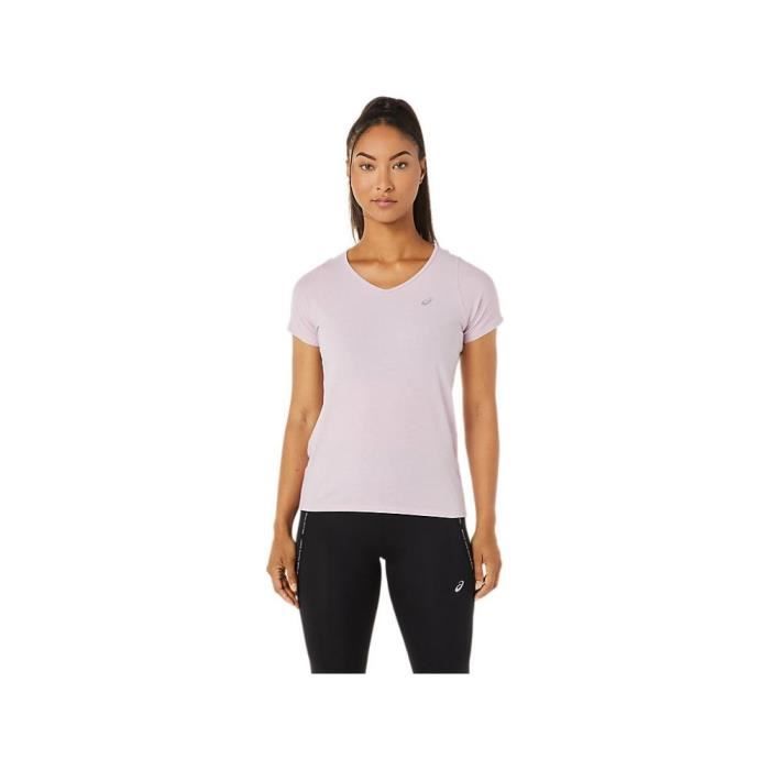T-shirt Fox Racing Femme – Sans Limite, Col V, Manches Courtes, Taille S, Sangria