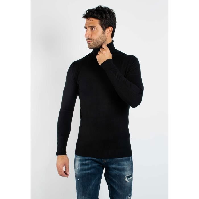 Coofandy Pull à Col Roulé Pour Homme - Coupe Ajustée - Loisirs - Basique - Col Roulé - Élastique - Couleur Unie