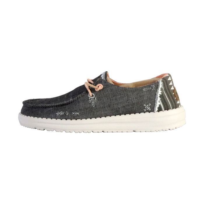 DUDE Baskets basses en toile pour femme - Dude - Gris