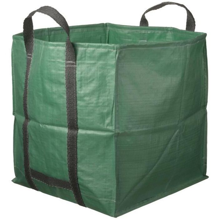 Sac à déchets de jardin carré NATURE - Vert - 252 L - avec