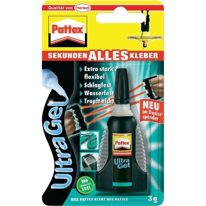 Colle à prise rapide Pattex Ultra Gel 3 g - vue 1