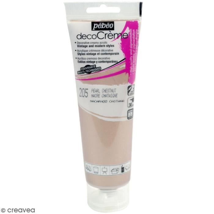 Peinture Decocreme 1 Ml Pearl Nacre Peinture Acrylique Deco Creme Pearl Couleur Chataigne Nacre Contenance 1 Ml Achat Vente Peinture Acrylique Peinture Decocreme 1 Ml Cdiscount