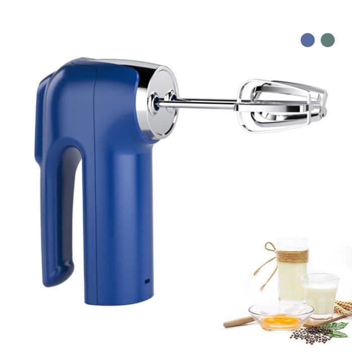 Batteur à Main électrique Sans Fil - 4 Vitesses - 2 Fouets Inox - Batterie USB 1500 MAh - Pour Pâtisserie Et Cuisine