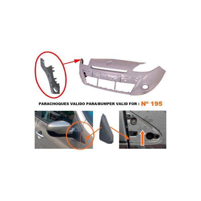 Pare-Chocs Avant Renault Clio 3 Phase 2 2009-2012 - 15 Pouces Avec Trou Antibrouillard