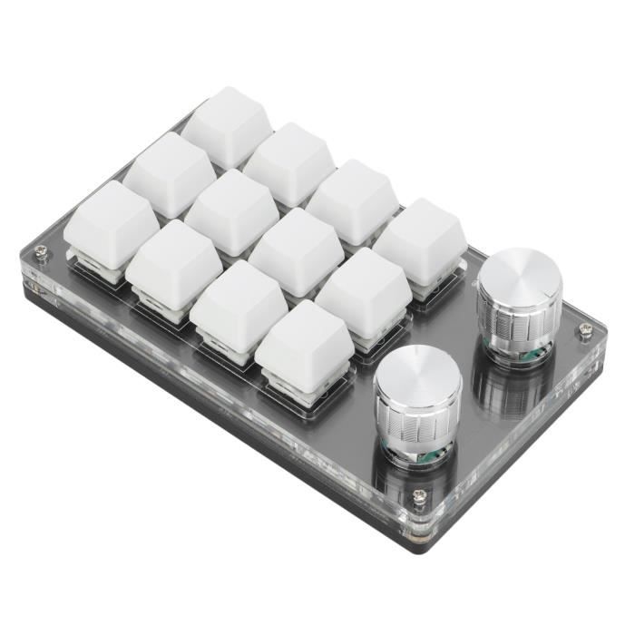 SALUTUYA clavier programmable Clavier mécanique Macro à une main, 12 ...