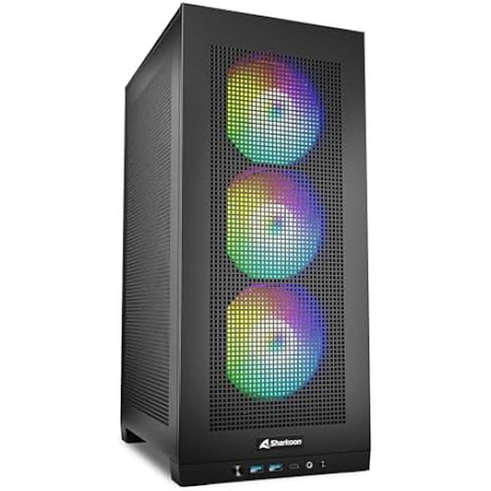 Sharkoon Rebel C20 Itx RGB Rebel C20 ITX RGB Boîtier mini tour RGB - vue 2