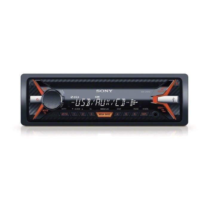 Autoradio - SONY - CDX-G1101 - Façade détachable - 4x55W - Lecture USB/MP3