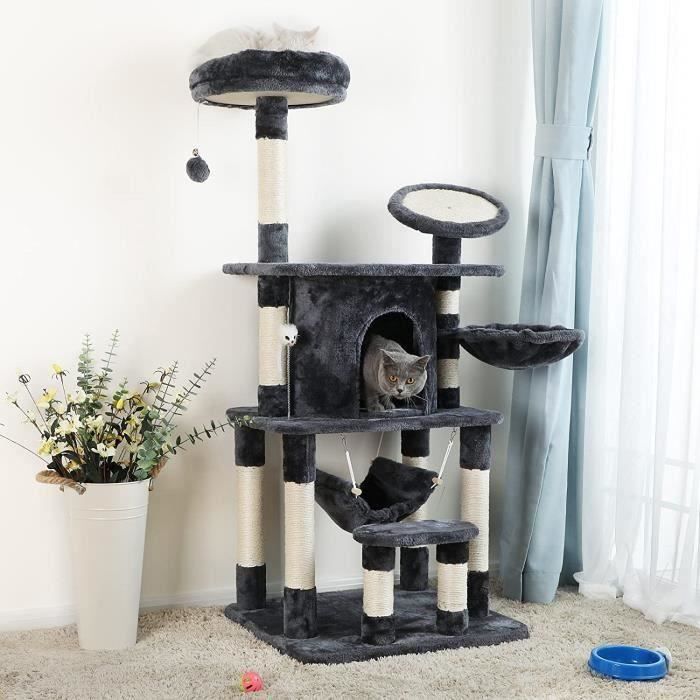 Arbre A Chat Hauteur De 145 Cm Niche Plateforme Hamac Jouet Panier Griffoir Gris Pct25g Feandrea Cdiscount Animalerie Arbre A Chat Hauteur De 145 Cm Niche Plateforme Hamac Jouet Panier Griffoir Gris Pct25g Feandrea Cdiscount Animalerie