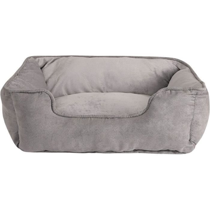 Comparer les prix de lionto Panier Chien 2-en-1 lit Chien Coussin réversible, (S) 60x50 cm Gris128