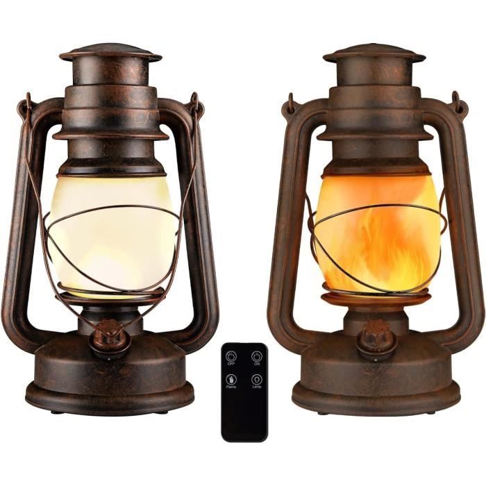 Lampe Torche Néon Vintage - Lanterne Camping Orange - Marque Générique - Piles CLR-14 - Collection Déco