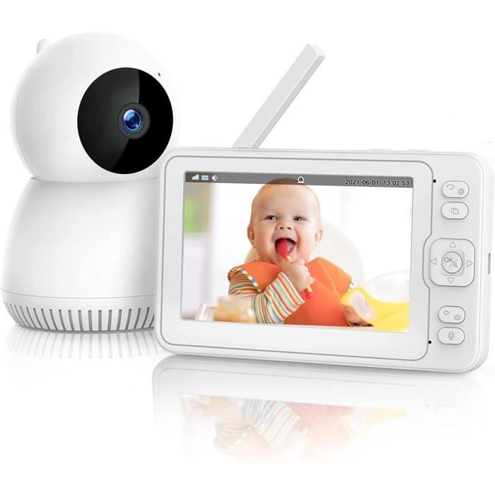 CAMWORLD Babyphone Camera Vidéo Moniteur Bébé avec LCD 5''1080P HD, Camera  Bebe Surveillance avec Mode VOX, Vision Nocturne, Con46 - Cdiscount  Puériculture & Eveil bébé