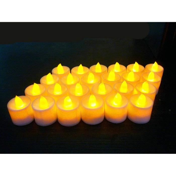 Gbateri LED sans flamme Bougie Lot de 3 réalisée en cire véritable Lumière