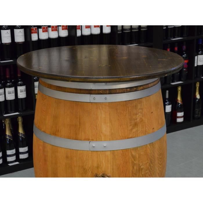 Table D Appoint Tonneau De Vin Naturel Avec Croisillons Wine
