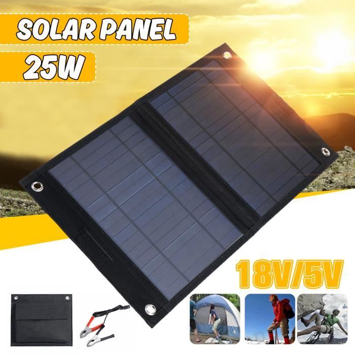 Chargeur Panneau solaire photovoltaïque 5W camping car rando voyage travel