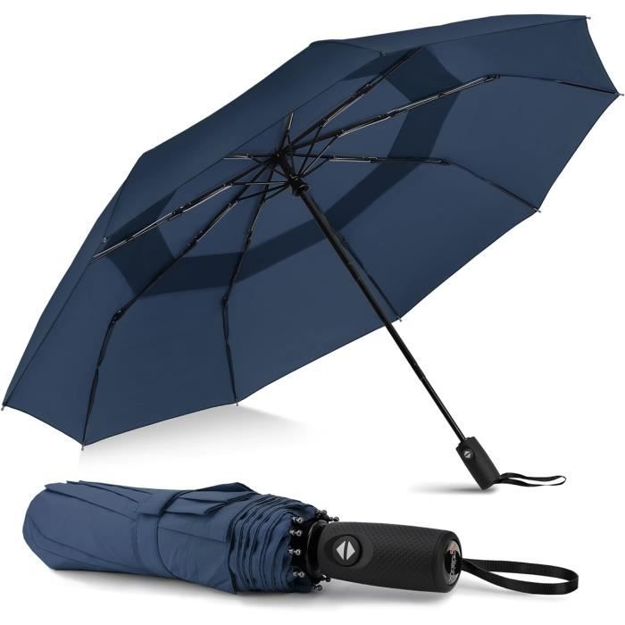 Mini Parapluie Pliable 6 Baleines - Anti-UV Et Coupe-vent - Léger Avec Boîte Rangement - Protection Pluie/soleil