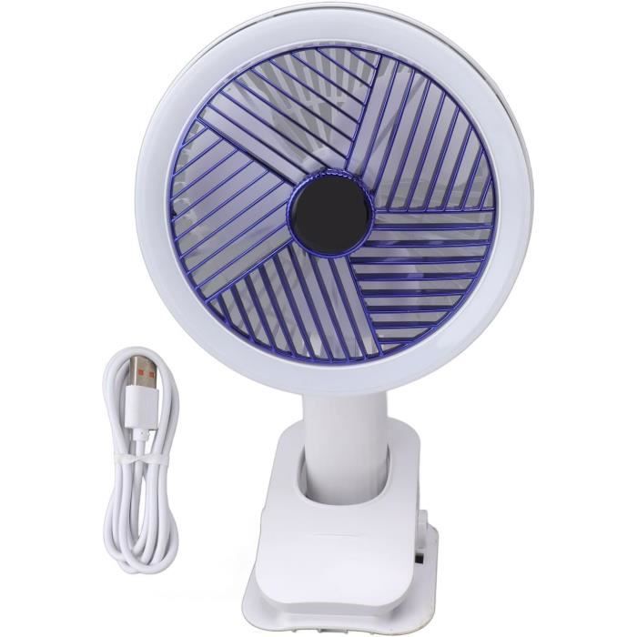 Ventilateur USB Silencieux Avec Lanterne LED Et Batterie 10400 MAh Mini Ventilateur 2 En 1 Pour Le Camping Rechargeable Avec Batterie 3 Reglages 6 25 Heures