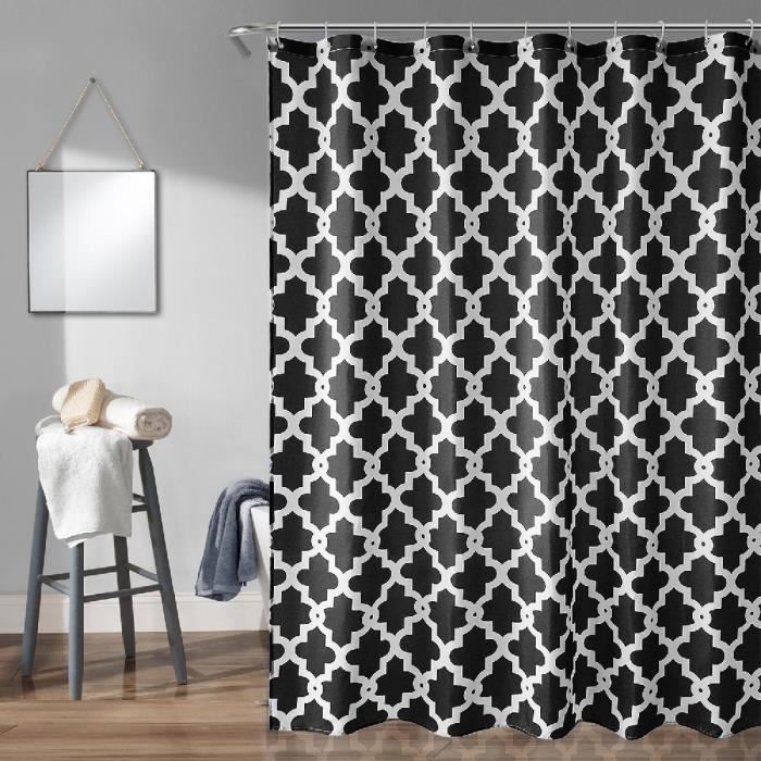 Rideau Douche Gris Moderne Jsysj Rideau De Douche 180x200 Cm – Tissu Imperméable Anti-Moisissure Séchage Rapide Avec 11 Crochets, Gris