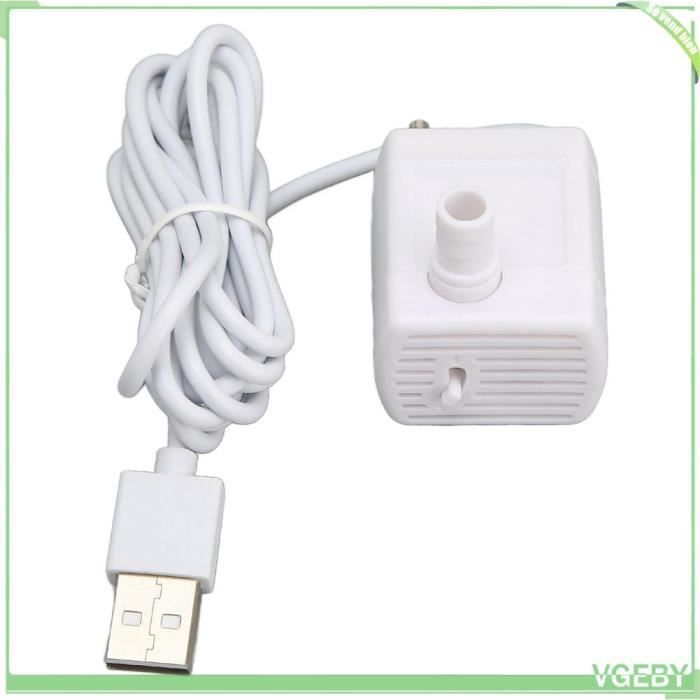 Comparer les prix de VGEBY Pompe Fontaine à Eau pour Animaux Silencieuse USB Pompe à Eau Mini pour Chat