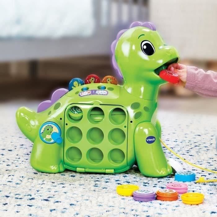 jouet éducatif - vtech baby - mon dino apprenti glouton - couleurs, chiffres et aliments