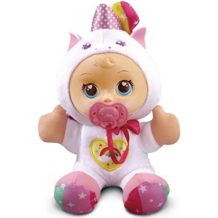 VTECH - Little Love - Paillette Licorne Arc-En-Ciel - Poupée Interactive